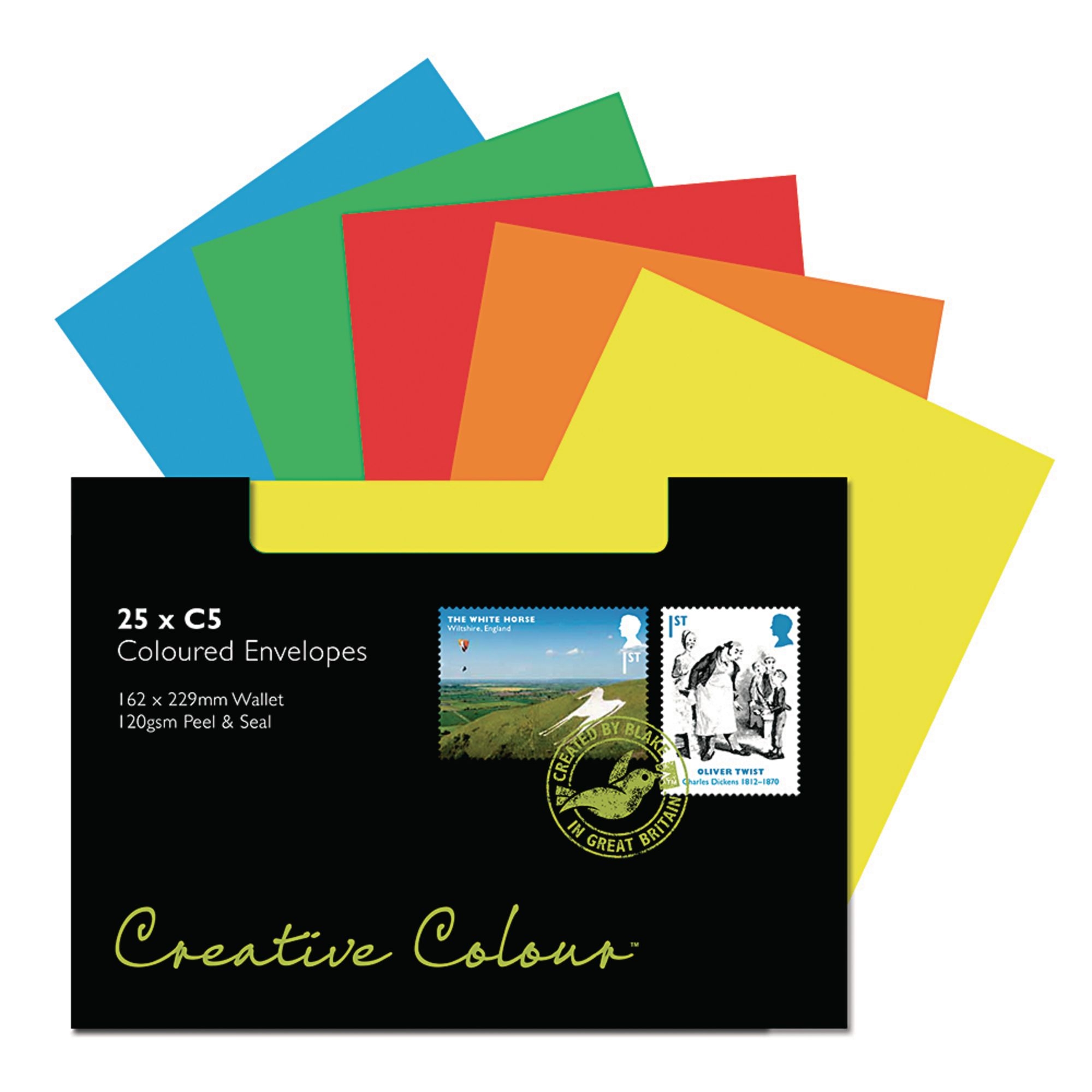 C6 Assorted Peel and Seal Wallet Envelopes - Pack of 25